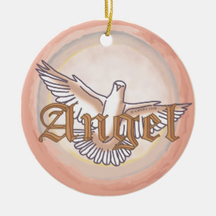 Adorno De Cerámica ángel cristiano paloma