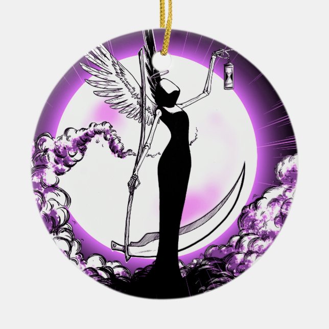 Adorno De Cerámica Ángel de la muerte (Frente)