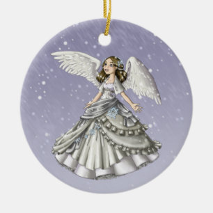 Adorno De Cerámica Ángel de la nieve