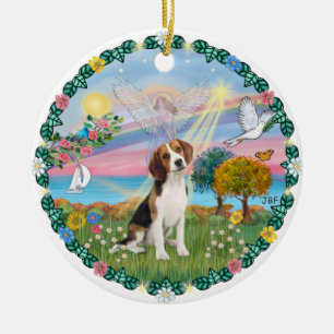 Adorno De Cerámica Ángel de la nube #1B - Beagle