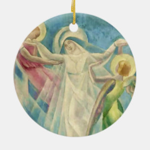 Adorno De Cerámica “Angel” del artista mexicano Angel Zarraga