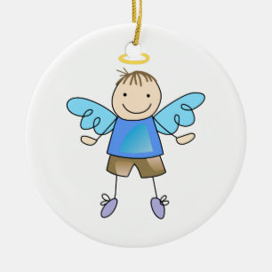 ADORNO DE CERÁMICA ÁNGEL DEL MUCHACHO