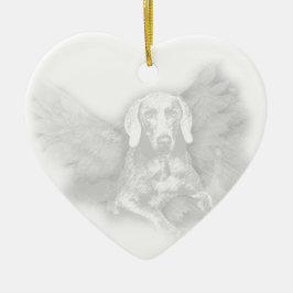 ADORNO DE CERÁMICA ÁNGEL DEL NAVIDAD WEIMARANER