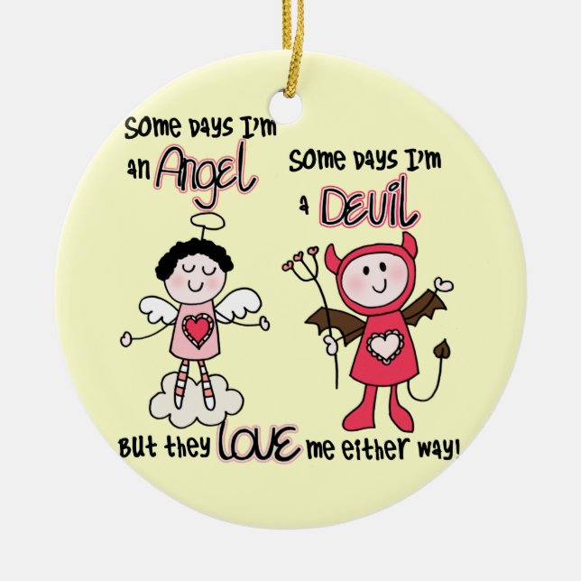 Adorno De Cerámica Angel Devil (Frente)