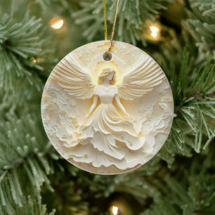 Adorno De Cerámica Ángel elegante de la luz