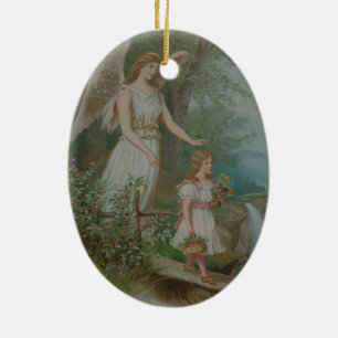Adorno De Cerámica Ángel guardián