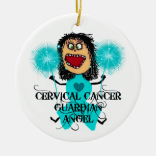 Adorno De Cerámica Ángel guardián del cáncer cervical