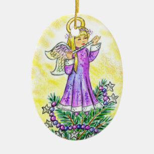 Adorno De Cerámica Ángel JL Biel del navidad de Eloise
