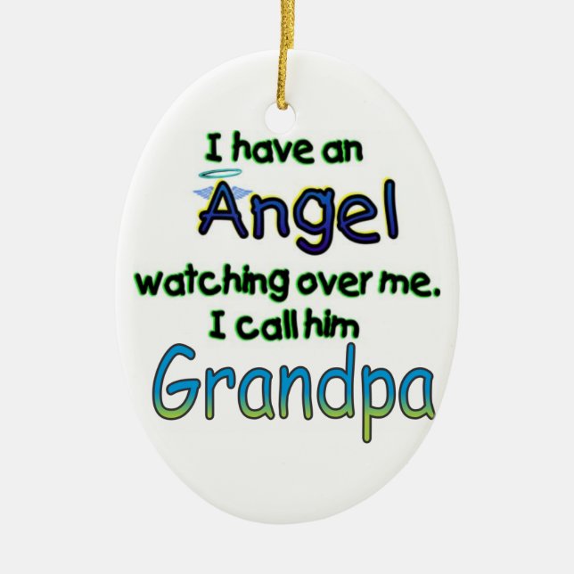 ADORNO DE CERÁMICA ANGEL LLAMADO GRANDPA (Frente)