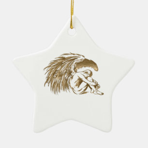 ADORNO DE CERÁMICA ANGEL MASCULINO