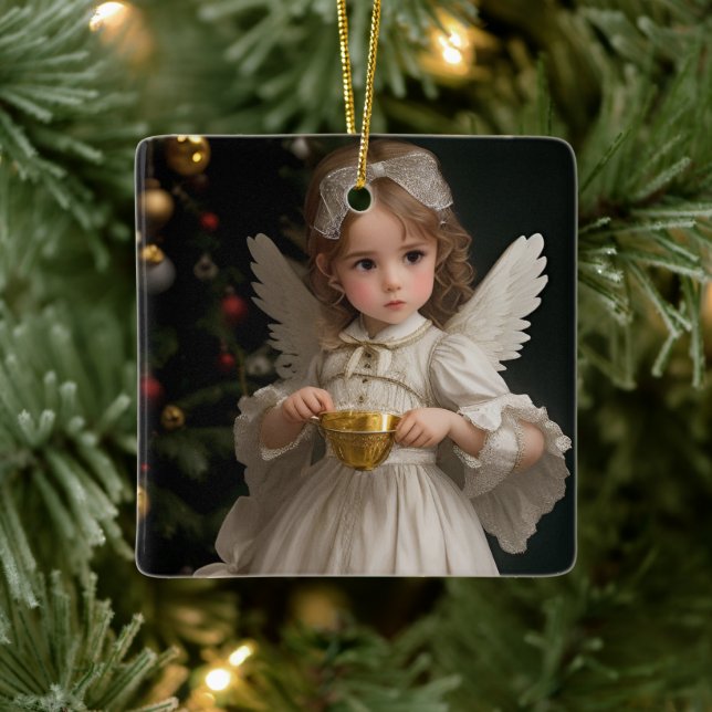 Adorno De Cerámica Ángel Navidades victorianos de época (Árbol)