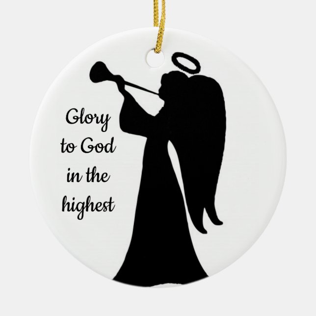 Adorno De Cerámica Angel Ornament (Frente)