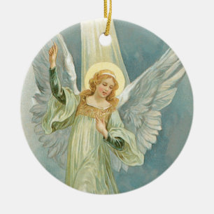 Adorno De Cerámica Ángel pasado de moda Gloria del navidad