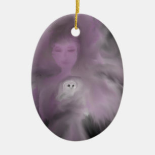 Adorno De Cerámica Ángel precioso del búho