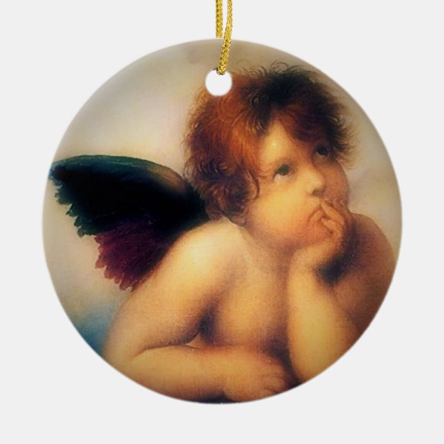 Adorno De Cerámica Ángel Putti (Frente)