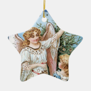 Adorno De Cerámica Ángel que adorna el árbol