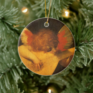Adorno De Cerámica Ángel tocando la lute de Rosso Fiorentino