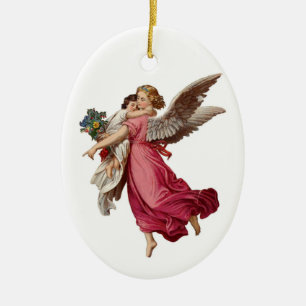 Adorno De Cerámica Ángel y niño