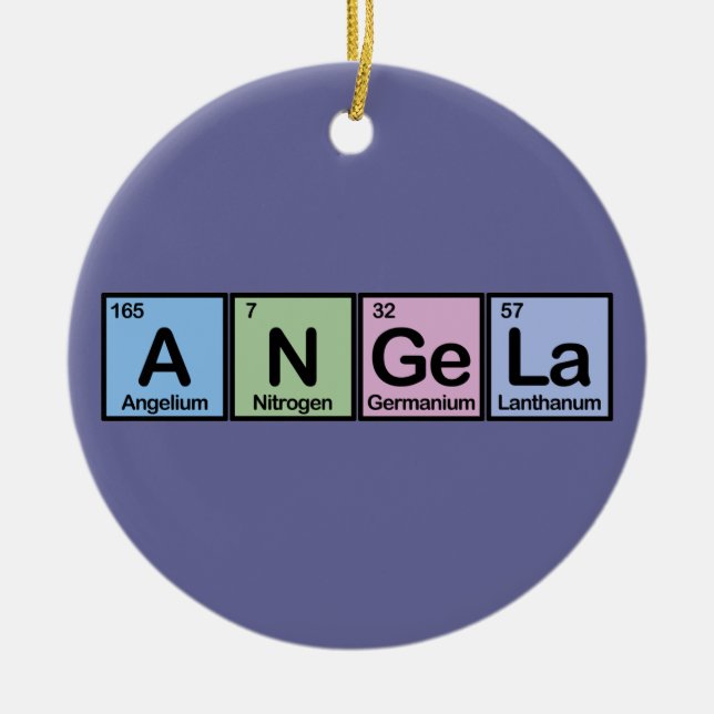 Adorno De Cerámica Angela hecha de elementos (Frente)