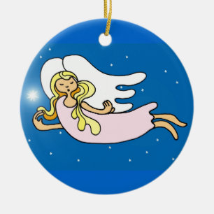 Adorno De Cerámica ángeles navidades