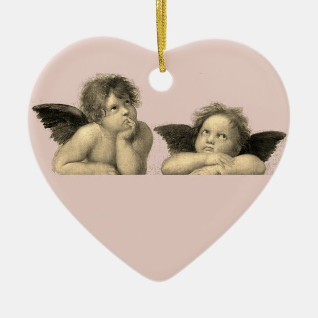Adorno De Cerámica Angels ángel Raffael - Madonna Sixtina Raphael - (Frente)