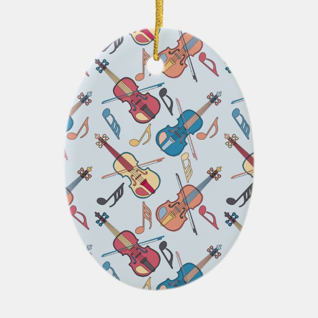 Adorno De Cerámica Anglage Violins Music Notes (Frente)