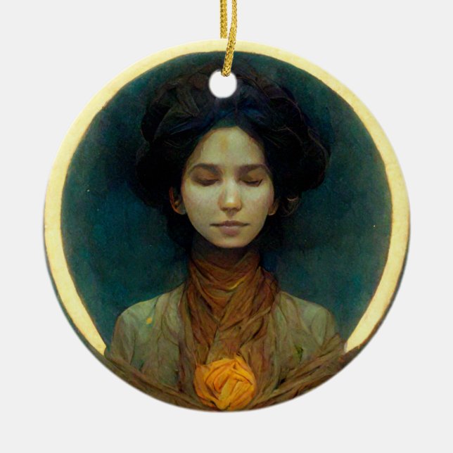 Adorno De Cerámica Anillo De Luz 2 Fantasía Sci-fi (Frente)