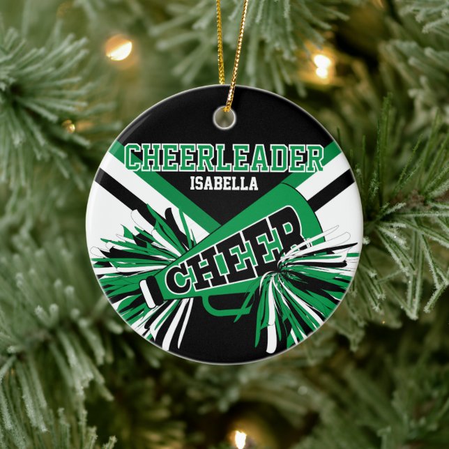 Adorno De Cerámica 💖 animador 2S 📣 - Verde, Negro y Blanco (Árbol)