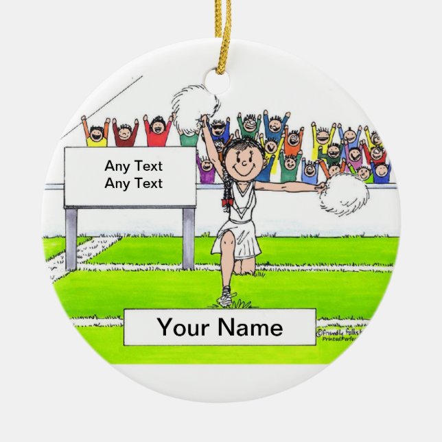 Adorno De Cerámica Animadora - Mujer (Frente)