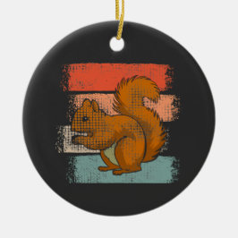 Adorno De Cerámica Animal Ardilla Retro
