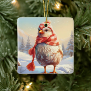 Adorno De Cerámica Animal de pollo de granja, regalo de amante de la