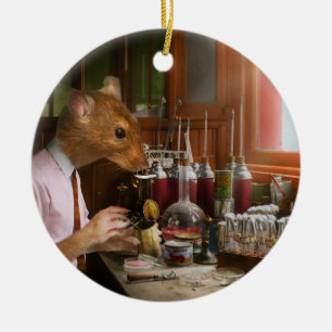 Adorno De Cerámica Animal - Rata - La Rata de Laboratorio