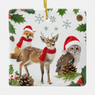 Adorno De Cerámica Animales Cute Woodland