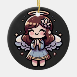 Adorno De Cerámica Anime Angel - angélico, kawaii,