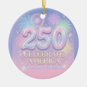 Adorno De Cerámica Aniversario 250 de América – 1776–2026