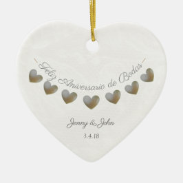 Adorno De Cerámica aniversario de bodas aniversario de boda español