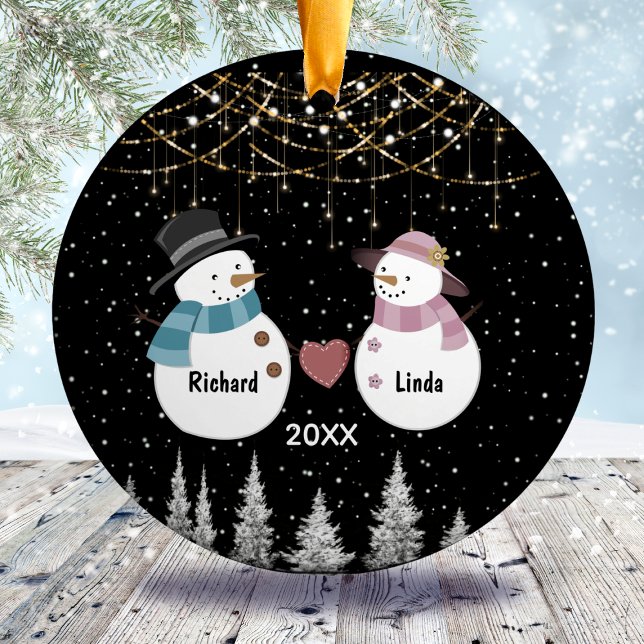 Adorno De Cerámica aniversario de Navidades de moda de pareja casada (Subido por el creador)