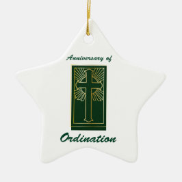 Adorno De Cerámica Aniversario del sacerdote de ordenación aspecto cu