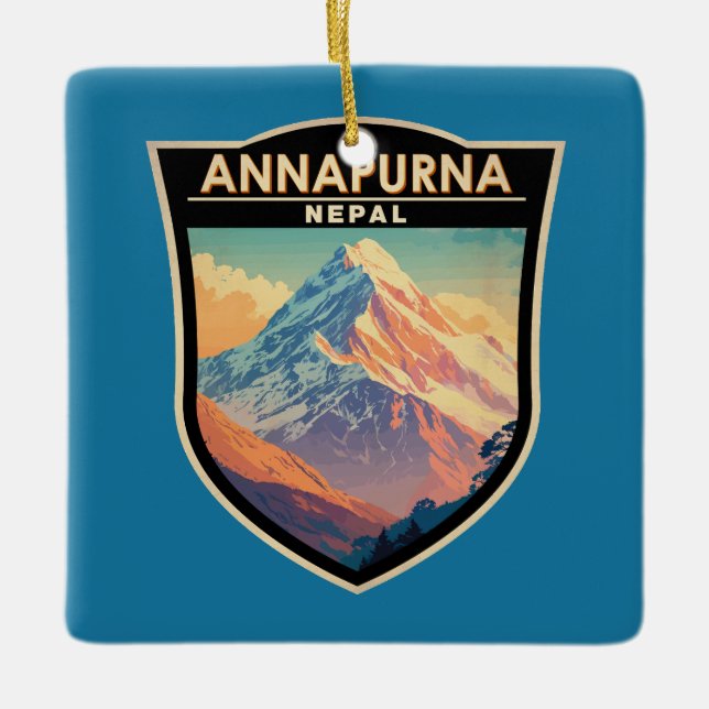 Adorno De Cerámica Annapurna Nepal Viajes de arte (Anverso)