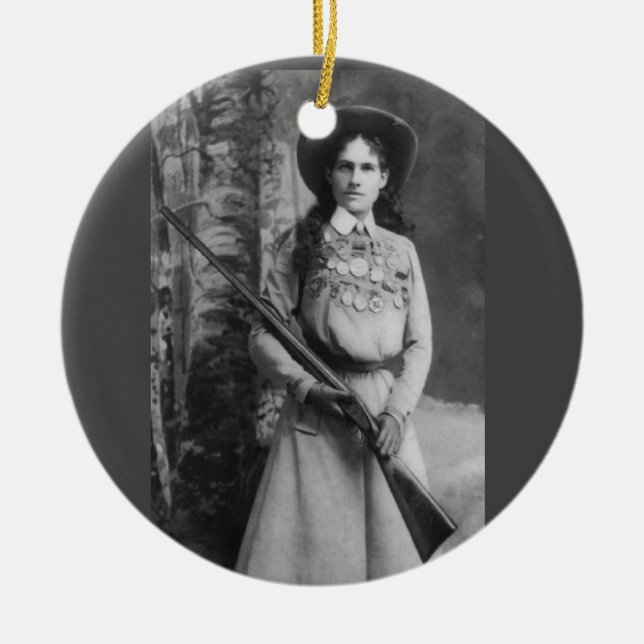ADORNO DE CERÁMICA ANNIE OAKLEY CHRISTMAS ORNAMENTES (Frente)