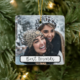 Adorno De Cerámica Año de la foto de los mejores amigos Navidades de 