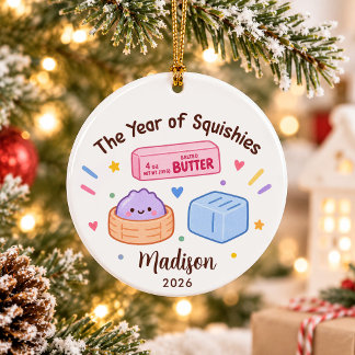 Adorno De Cerámica Año de Navidad para niños Squishies