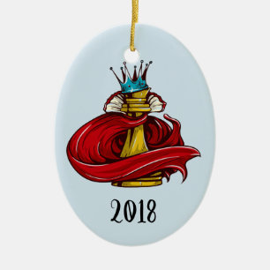 Adorno De Cerámica Año del rey del ajedrez Keepsake