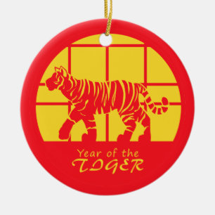 Adorno De Cerámica Año del Tigre