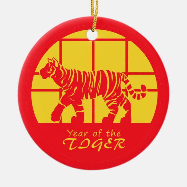 Adorno De Cerámica Año del Tigre (Frente)