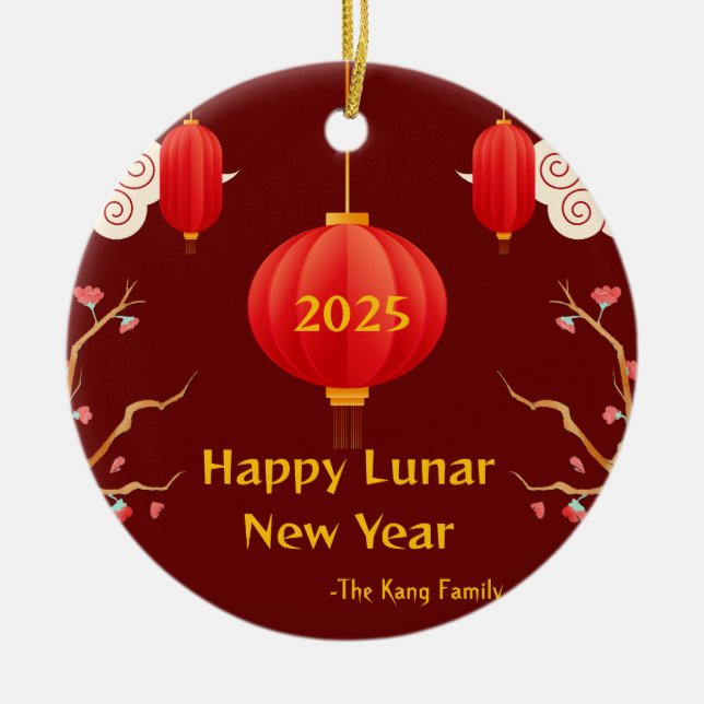 Adorno De Cerámica Año nuevo chino 2025 (Frente)