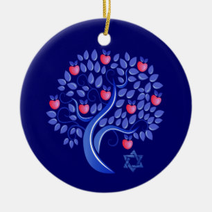 Adorno De Cerámica Año Nuevo judío   Año Personalizado Rosh Hashanah