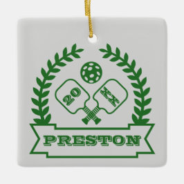 Adorno De Cerámica Año y nombre del Personalizado de pelotas