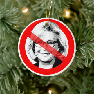 Adorno De Cerámica Anti Liz Cheney cruzó la cara