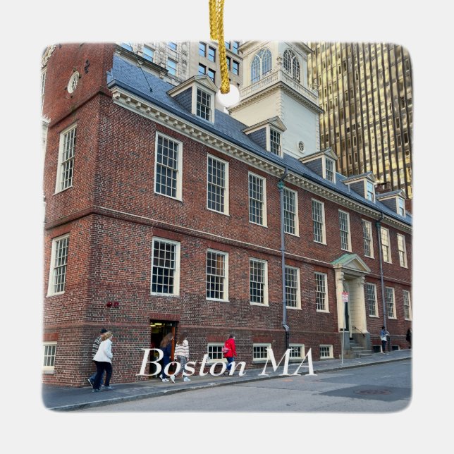 Adorno De Cerámica Antigua Casa de Gobierno en Boston Massachusetts (Anverso)